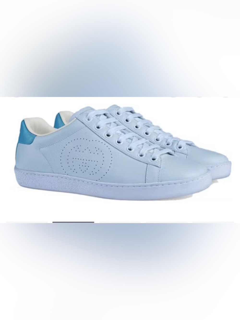 100% AUTHENTIC- Gucci Ace 'Interlocking G - Blue' 598527-AYO70-4971